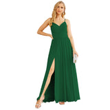 Niulatu Strap Bridesmaid Dresses for Women Chiffon Long Formal Party Prom HZ1007