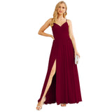 Niulatu Strap Bridesmaid Dresses for Women Chiffon Long Formal Party Prom HZ1007