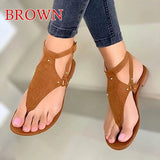 Niulatu Women Sandals 2025 Summer Outdoor Beach Flip-flop Sandals Solid Fashion Gladiator Sandals Women Flats Casual Ladies Shoes DJSE