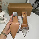 Niulatu High Heels Woman Summer Transparent Sandals High Heel Shoes Elegant Party Pumps Female Sexy Heeled Sandal DJSE