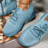 Niulatu Shoes 2025 Fashion Breathable Lace Up Platform Women vulcanize Shoes Summer Flat Mesh Sports Shoes Woman Running Shoes DJSE