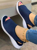 Niulatu Women Summer Shoes 2025 Mesh Fish Platform Sandals Women's Closed Toe Wedge Sandals Ladies Light Casual Shoes Zapatillas Muje DJSE