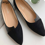 Niulatu Shoes Splice Color Shoe Ballerina Slip On Shoes Women Flats 2025 Fashion Pointed Toe Ballet Footwear Buty Damskie DJSE