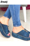 Niulatu For Women Open Toe Beige Heeled Sandals Med 2025 Women's Summer Heels Clogs Wedge Large Size Comfort Block Peep DJSE