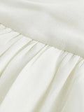 Niulatu A line Straps White Chiffon Homecoming Dress 18th Birthday Outfits HZ1110