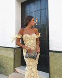 Niulatu Sweatheart Neckline Yellow Midi Dress With Tie Sleeves HZ0113