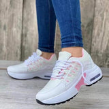 Niulatu Platform Sneakers 2025 New Fashion Plus Size Casual Sports Shoes Women Lace-up Mesh Breathable Women's Vulcanized Shoes DJSE