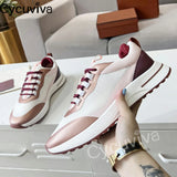 Niulatu Walk Sneakers Male Lace Up Platform Flat Casual Shoes For Men Thick Sole Patchwork Runner Men's Shoes DJSE