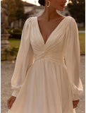Niulatu Dresses A-Line Camisole Sleeveless Tea Length Chiffon Bridal Gowns With Pleats Simple HZ1007