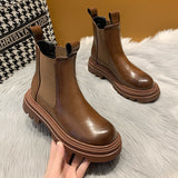 Niulatu Women Short Boots 2025 Ladies Leather Ankle Boots Autumn Platform Motorcycle Shoes For Woman's Punk 36-42 Winter Pearl Rivet Sho DJSE