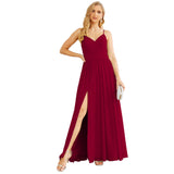 Niulatu Strap Bridesmaid Dresses for Women Chiffon Long Formal Party Prom HZ1007