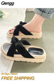 Niulatu Women Slippers Fairy Style Fashion Student Thick Soled Roman Sandals 2025 New Fashion Soled Flat Shoes Femmes Sandalias DJSE