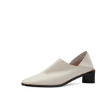 Niulatu Women Shoes Thick Heel Square Head Classic Female Shoes New Shallow Mouth Lady Single Shoes Causal Dress Shoes DJSE