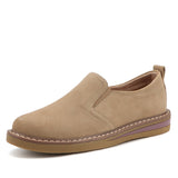 Niulatu To School 2025 New Spring Women Flats Sneakers Suede Leather Round Toe Shoes Casual Shoes Women Slip On Flat Loafers Jazz Oxford DJSE