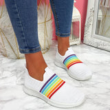 Niulatu Autumn Sock Knitted Women Sneakers Air Mesh Soft Female Vulcanized Shoes Casual Slip on Ladies Flat Candy Color Shoes New DJSE