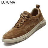 Niulatu Sale Men Shoes fashion Genuine Leather Loafers Breathable Autumn lace up comfortable Casual Shoes Outdoor Men Sneakers shoes DJSE