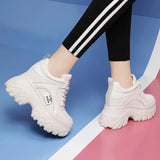 Niulatu Shoes Lace-up Fashion Sneakers Platform Snow Boots Autumn Women Boots PU Leather Women's Shoes Zapatos De Mujer DJSE