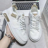 Niulatu Non Slip Tenis Casual Shoes for Men 2025 Male Breathable Lighted Street Skate Shoes Fashion Leather Sneakers Men DJSE