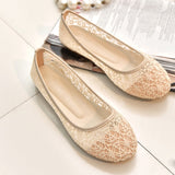 Niulatu New Women Flats Shoes Ballet Flats Fashion Bow-Knot Women Shoes Slip On Cut Outs Flat Sweet Hollow Summer Female Shoes DJSE