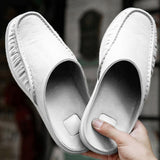 Niulatu Men Loafers Slip On Casual Walking Shoes Designer Men Half Slippers Comfortable Soft Slippers Size DJSE