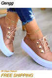 Niulatu 43 Women's PU Leather Platform Sneakers 2025 New Fashion Sport Vulcanized Shoes Woman Lace Up Flats Zapatos De Mujer DJSE