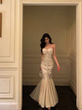 Niulatu Mermaid Sweetheart Long Ruffles Prom Dresses Birthday Dress SD569