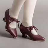 Niulatu Pointed Toe Shoes for Women Mary Janes Women's High Heels New Office Lace -up Pump Ladies Thick Heels Female Shoes DJSE