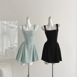Sweet and niche summer temperament high waist design dress HZ1214