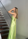 Niulatu Green Vintage Long Prom Dress Formal Evening Dress HZ1007