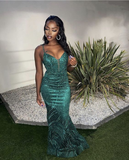 Niulatu Green Sleeveless Evening Dress Glam Dress HZ1007