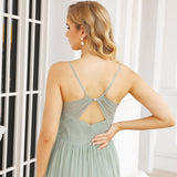 Niulatu Strap Bridesmaid Dresses for Women Chiffon Long Formal Party Prom HZ1007