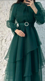 Niulatu A-line Long Sleeves Evening Dress HZ1007
