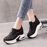 Niulatu Quality Fashion Women Slip On Studded Rivets Increasing Height Female Walking Mujer Zapatos Plimsolls Casual Flat Shoes DJSE
