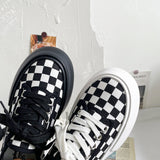 Niulatu Sale Checkered Women Espadrilles Summer Shoes 2025 Fashion Casual Streetwear Cool Girls Canvas Sneakers Zapatillas Mujer DJSE