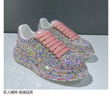 Niulatu Goods Thick-soled Platform Shoes 2025 New Popular Rhinestone Sports Fried Street Daddy Shoes Female Ins Tide DJSE