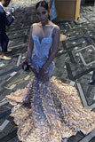 Niulatu Crystal Appliques Straps Black Girl Prom Dresses Open Back Mermaid Evening Dresses HZ0113