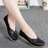 Niulatu Women Flats Soft Genuine Leather Flat Shoes Woman Loafers Oxford Shoes For Women White Shoes Moccasins Slipony Plus Size DJSE