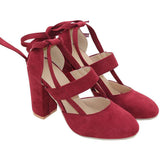 Niulatu Women Pumps Plus Size 35-43 Women Heels Chaussures Femme Gladiator Summer High Heels For Party Wedding Shoes Women Thick Heels DJSE