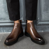 Niulatu Boots Men Leather Shoes Men Ankle Boots Fashion Brand Autumn Winter Male Footwear 2025 fgb5 DJSE