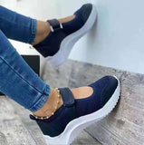 Niulatu Breathable Sneakers Shoes for Women 2025 Fashion Velcro Wedge Platform Women's Shoes Outdoor Walking Casual Sport Shoes DJSE
