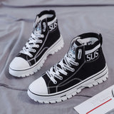 Niulatu Spring New Style Women Casual Shoes Platform Sneakers PU Leather Shoes Woman High Top White Shoes Tenis Feminino DJSE