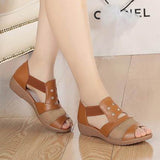 Niulatu summer new mesh stitching hollow low-heeled leisure one-pedal fish mouth cool shoes female DJSE