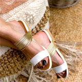 Niulatu Women's Sandals 2025 Rome Fashion Flat Sandals Woman Gladiator Non-slip Flats Shoes Ladies Casual Beach Slides Female Footwear DJSE