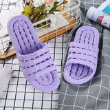 Niulatu Women Indoor EVA Non-slip Hotel Summer Slippers Couple Unisex Bathroom Home Slippers Soft Hallow Flat Shoes for Female DJSE