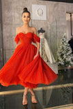Niulatu A-line Off the Shoulder Sequins Formal Prom HZ1007