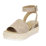 Niulatu Women Casual Sandals Fish Mouth Hemp Rope Platform Wedge Shoes Fashion Round Toe Buckle Leopard Print Beach Flats Plus Size DJSE