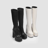 Niulatu Platform Shoes Goth Boots Genuine Leather Women's High Boots Super High Heels Demonia Black Boots Designer Shoes DJSE