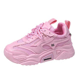 Niulatu Spring Autumn Platform Sneakers Women Casual Lace Up Thick Bottom Walking Shoes Woman Non Slip Yellow Sneakers Mujer DJSE