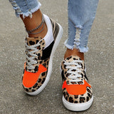 Niulatu Spring And Autumn Fashion Leopard Print Sneakers Breathable Non-slip Vulcanized Casual Sports Shoes Flat Bottom Skate Shoes DJSE