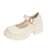 Niulatu Janes Women's Patent Leather Pumps Ladies Lolita Shoes Woman Waterproof Platform Cosplay High Heels Female Vintage Footwear DJSE
